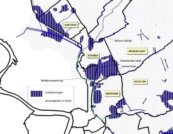 De effectief overstromingsgevoelige gebieden overlappen hierbij grotendeels met de aangeduide ROG-gebieden. De ROG-gebieden werden vnl. ingetekend op basis van de overstromingen van september 98.