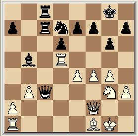 Dd4 Hier bood Jan remise aan op een moment dat Zwart nog altijd licht voordelig staat. 22, Df5 23. Dd7, Dc5 24. Dd4 Zelfde positie als 2 zetten terug. 24, Dxd4 25. Txd4, T8e6 26. f5, gxf5 27.