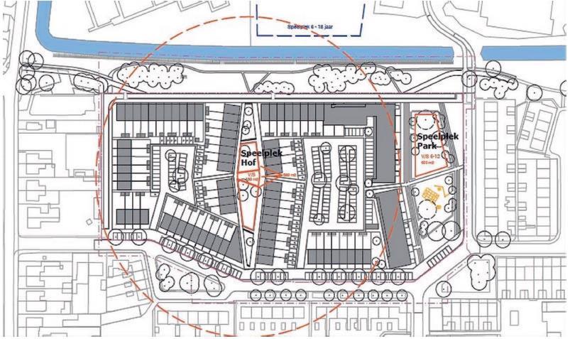 Locatie De openbare ruimte is vormgegeven door Buro VlugP en heeft een detaillering die ambachtelijk, duurzaam en helder is. De diverse ruimtes, zowel privé als openbaar, zijn groen omkaderd.