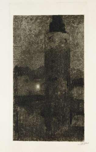Afbeelding 8: Willem Witsen, Montelbaanstoren bij avond, ca.