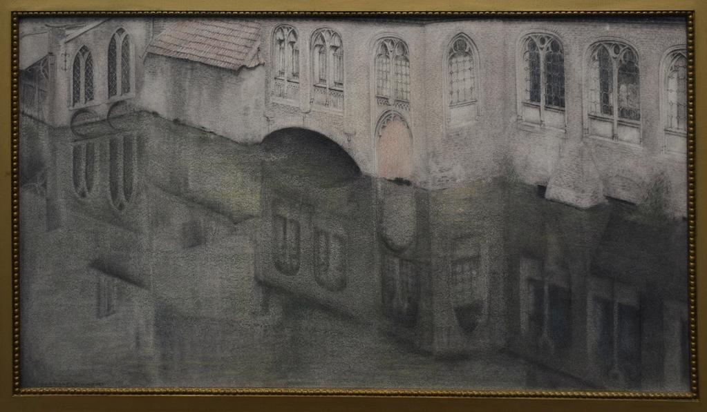 net/rodenbach/ Afbeelding 18: Fernand Khnopff, De geheime reflectie, 1902 Pastelkrijt op papier, 27.8 x 49 cm.