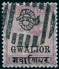 Gwalior een van de voormalige Indiase staten Cees Janssen India bestond, toen de postzegel aldaar werd