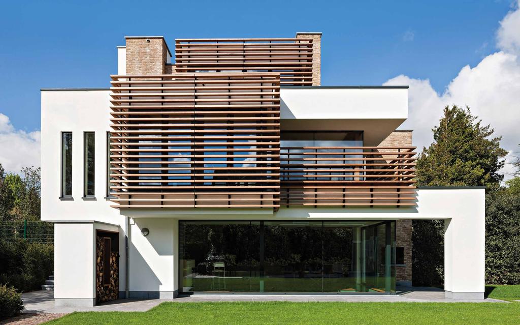 De detaillering Elk huis heeft een eigen gevelbeeld zonder dominerend horizontale of verticale geleding.