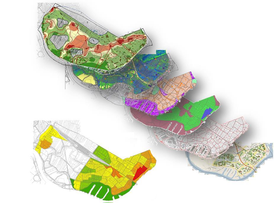 Grondwaterbeleidsplan gemeenten Bloemendaal en Heemstede Figuur 13: Een voorbeeld van een GIS database De database en kaarten worden opgesteld met behulp van het grondwatermodel en een risicoanalyse