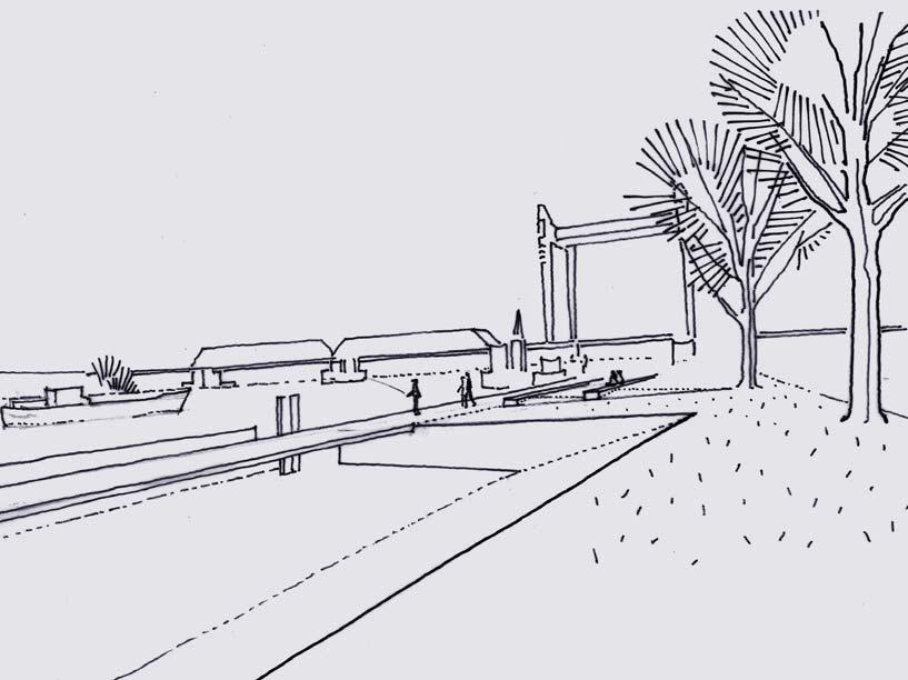 Realiseren van een doorlopende route over bestaande aanvaarconstructie