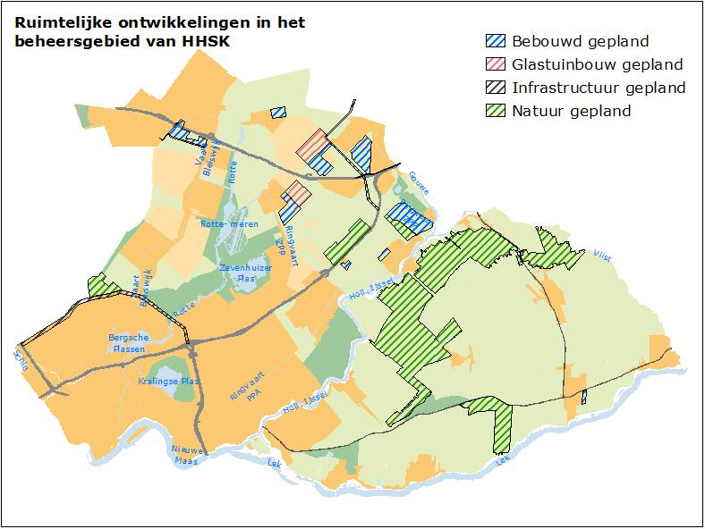 De wijken Westergouwe, Triangel, Moerkapelle oost en Zevenhuizen zuid en verschillende industrieterreinen in de Zuidplaspolder worden momenteel of zijn recentelijk aangelegd.