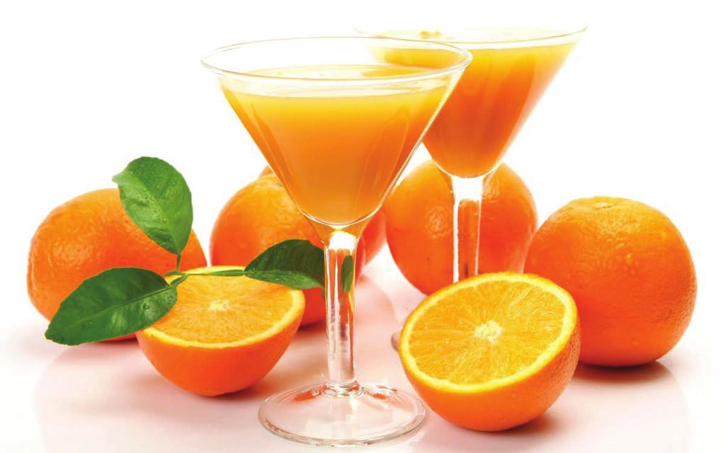 FRUITSAP Een frisse en smaakvolle start van de dag: niets zo smaakvol als een vers geperst sinaasappelsap om de dag mee te beginnen.