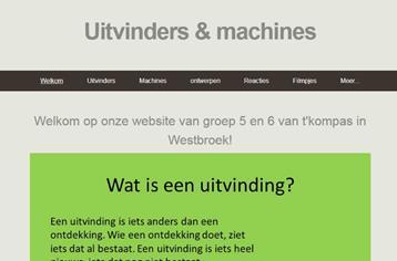 Elke week werken weer andere kinderen aan de website http://uitvindingenenmachines.simpsite.nl/.