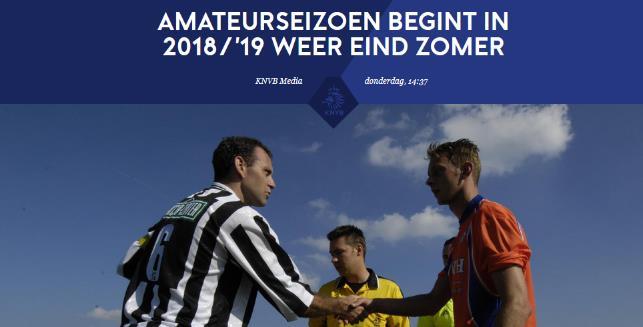 Net als in 2017/2018 zal ook het komende seizoen van het amateurvoetbal later beginnen. Dit seizoen werd er voor het eerst besloten om pas na de zomer te beginnen met voetballen.