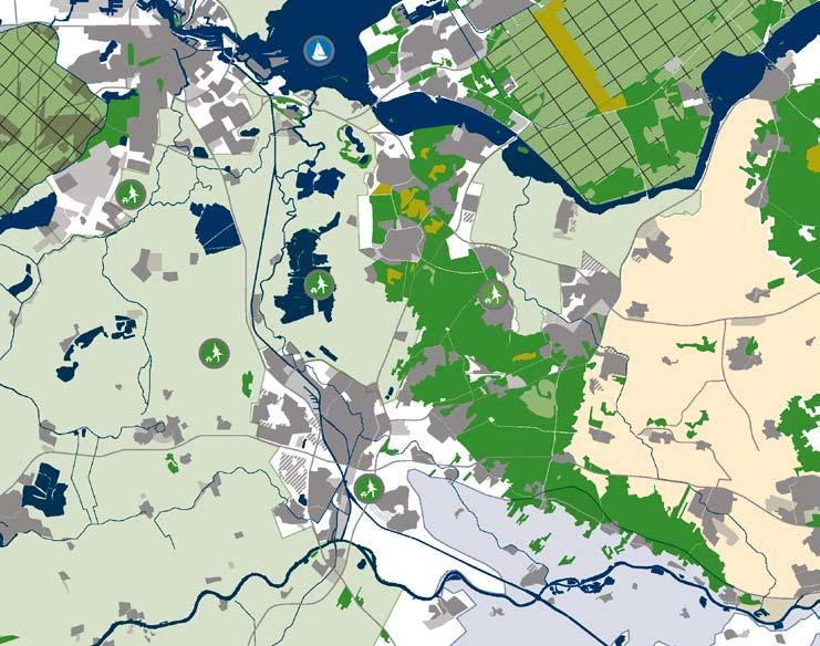 Figuur 7 Groenblauwe kwaliteiten Droogmakerij Veenweide gebied Rivierengebied Gelderse vallei Bos Natuurgebied