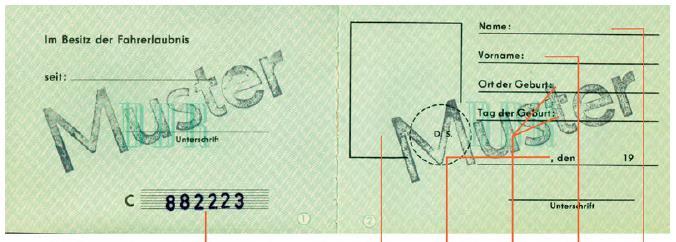 IV. DUITSLAND D3 (DDR) 1. MODEL RECTO VERSO Uitgegeven in de Duitse Democratische Republiek van 1969 tot 31/05/1982 2.