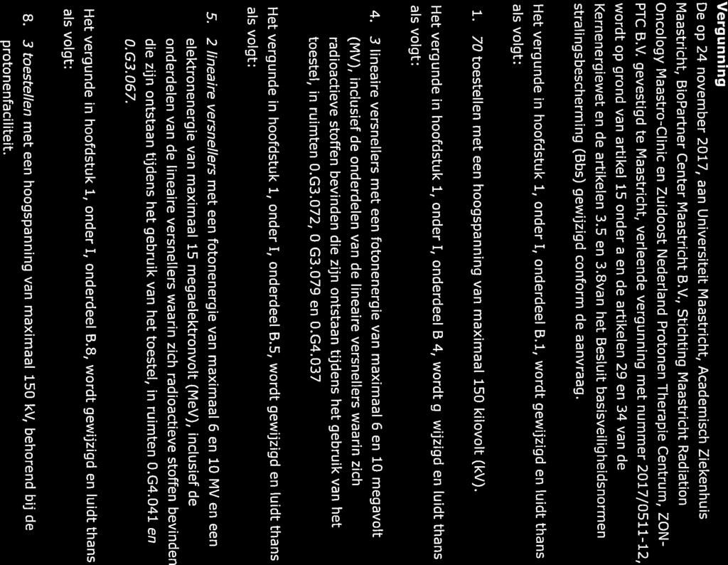 wordt op grond van artikel 15 onder a en de artikelen 29 en 34 van de Maastricht, BioPartner Center Maastricht B.V., Stichting Maastricht Radiation 1.