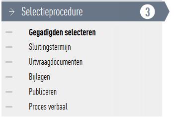 3.4 Inlichtingen selectieprocedure Onder Inlichtingen selectieprocedure vallen opties om een Nota van inlichtingen toe te voegen en/of aan te maken naar aanleiding van vragen die zijn binnengekomen