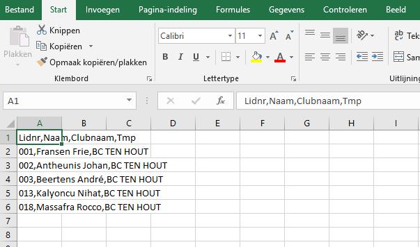 . Individueel Beker Pagina 6 Te gebruiken voor individuele bekers, clubkampioenschap,. Voor alle spelers, ook voor die geen licentie hebben in de KBBB.