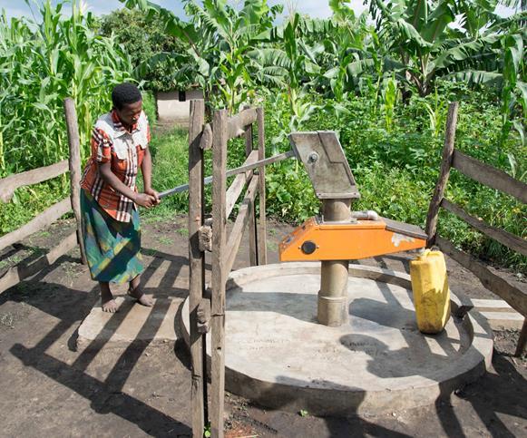 water uit Pre-paid handpump: betalen met een chip