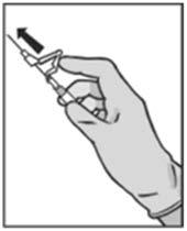 Duw onmiddellijk na toediening met één vinger op de hendel om het beschermingsmechanisme te activeren (zie figuur 5). NB. Activeer weg van uzelf en anderen.