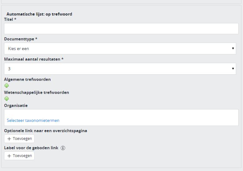 Automatische lijst: op trefwoord / Automatic list by keyword Dit contentblock toont links naar webpagina s die aan jouw artikel zijn gerelateerd, op basis van de algemene en/of wetenschappelijke