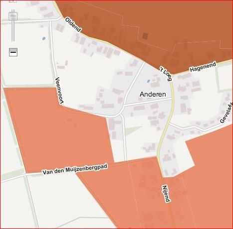 Afbeelding 7. Kaart met de essen van Drenthe. Het plangebied ligt op een bebouwde es. 11 3.3 Historische situatie Anderen wordt voor het eerste genoemd in geschreven bronnen rond 1217.