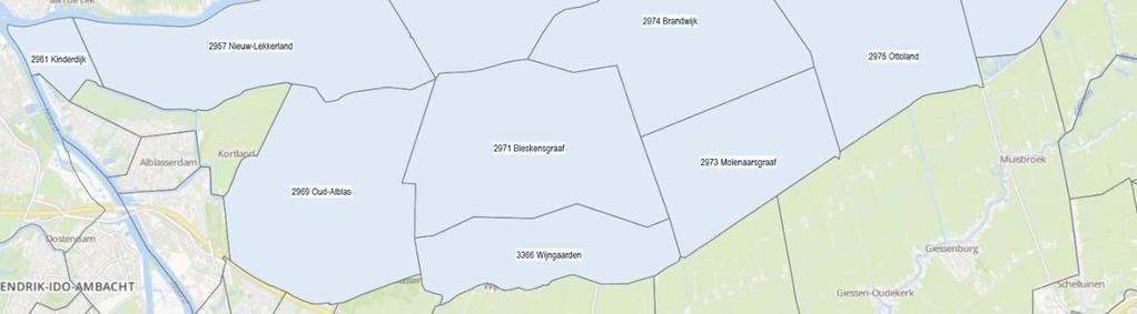 Vanwege het zeer kleine aantal inwoners is Waal (110 inwoners) gevoegd bij Langerak (1605 inwoners).