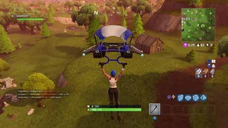 8 FORTNITE BATTLE ROYALE Je maakt een vrije val uit de Battle Bus en kunt dan je Glider