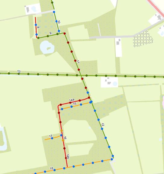 7 HET FIETSPAD VAN DE GEMEENTE NOORDENVELD In onderstaande paragrafen worden de lanen langs het fietspad van de gemeente besproken. Deze lanen zijn echter van de gemeente.