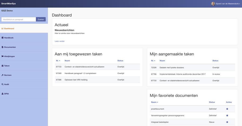 Tooling - Dashboard