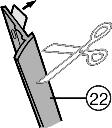 13 (51) zodanig vastzetten dat de hoek nog iets naar links en rechts bewogen kan worden. Fig. 13 u Beschermfolie van de afdekrail Fig.