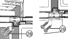16 Bij meubelen (16 mm en 19 mm) met deuraanslagonderdelen (noppen, afdichtstroken enz.