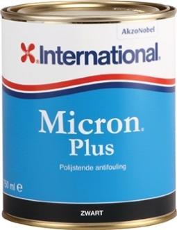 Antifoulings in de International range: Micron Plus is een polijstende antifouling en geeft een seizoen lang bescherming in zoet, brak/zout water * Weinig laagdikte opbouw door eroderende
