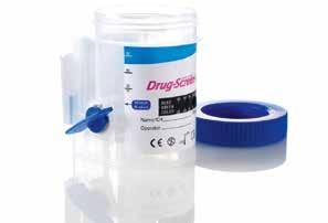 nal von minden Drug Screen up II Key up Bekertestsysteem voor het detecteren van drugs en bijbehorende metabolieten in de urine.