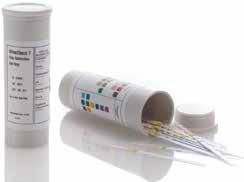 Urine ontrol Stick-7 Teststrips om urinemanipulatie te detecteren De teststrip biedt uitsluitsel of het urinemonster verdund- of met chemicaliën gemanipuleerd is, nog voordat u een drugstest uitvoert.