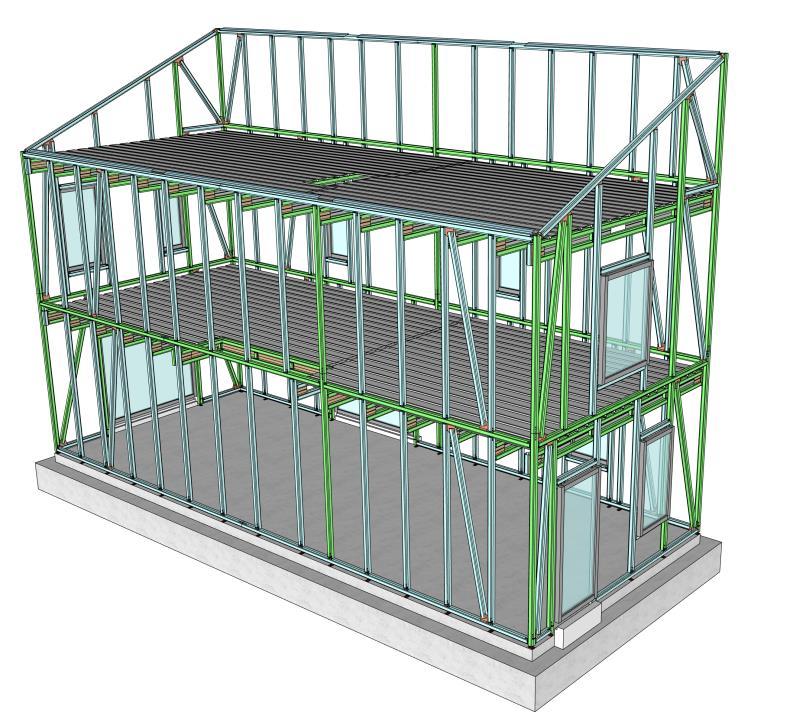 Skellet voor de woning- en utiliteitsbouw Skellet-structuur met stalen vloeren Constructie