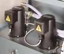 Automatisch zaagbelasting controle systeem, servoklep direct gemonteerd op de cilinder Continu controle van de zaagband rotatie, de machine stopt bij gebroken of