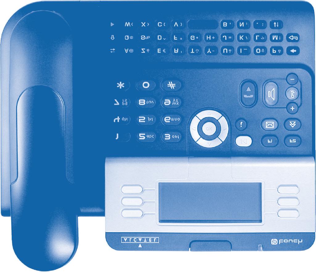 Alcatel 408 Telephone Hoorn Overzicht van uw telefoon Hiermee stelt u de stand van het scherm in Lampje Knippert groen: er is een inkomende oproep. Knippert rood: alarm.
