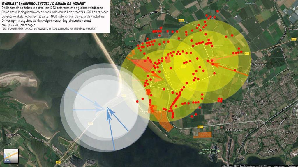 Kaart: Onderzoekslocatie Rotonde N57 Hellevoetsluis uitgaande van