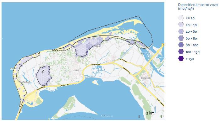 De verdeling van de depositieruimte over deze verschillende projecten en handelingen is geïllustreerd in figuur 3.5 2. In figuur 3.