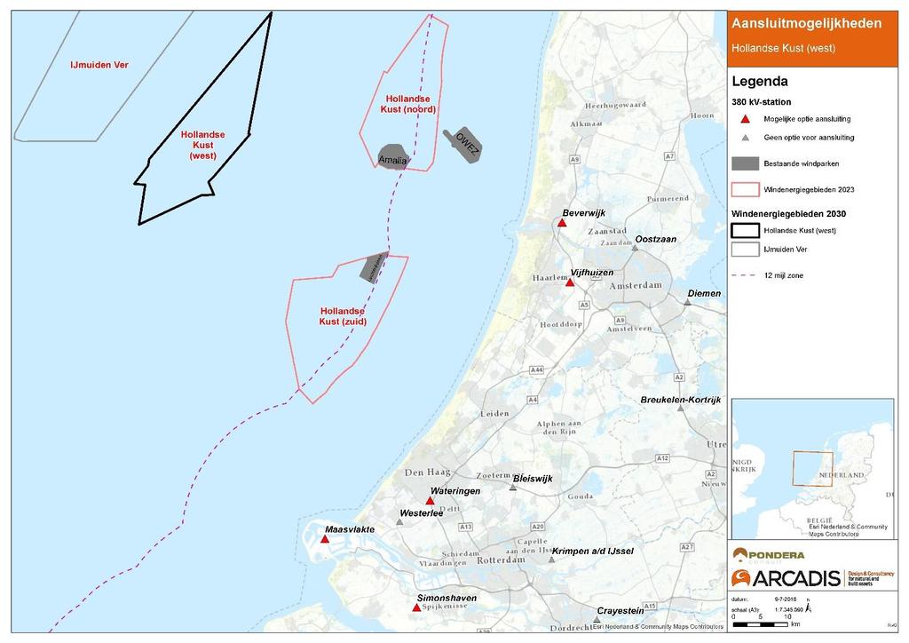 2.1 Conventionele opties 2.1.1 Hollandse Kust (west) (0,7 GW) Het windenergiegebied Hollandse Kust (west) heeft een capaciteit van 1,4 GW.