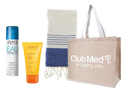 Waaruit bestaat de Summer Kit? De Summer Kit bevat een zonnecrème van het merk Uriage, een waterverstuiver, een pareo en een strandtas.