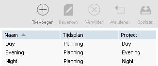 4 AAN DE SLAG MET TIMEMOTO PC-SOFTWARE 29 Selecteer dagen op de planning aan de linkerkant van het scherm en sleep hier vervolgens de gewenste sjabloon heen.