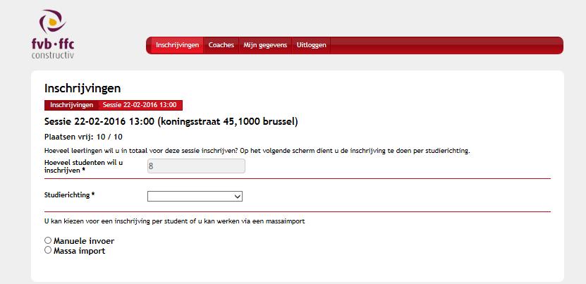 Via bevestig kiezen voor de studierichting Bij studierichting kan er gekozen worden uit: Doelgroep 3 e graad leerlingen o Bouw: BSO ruwbouw TSO Bouwtechnieken TSO hout en bouwkunde Kwalificatiefase