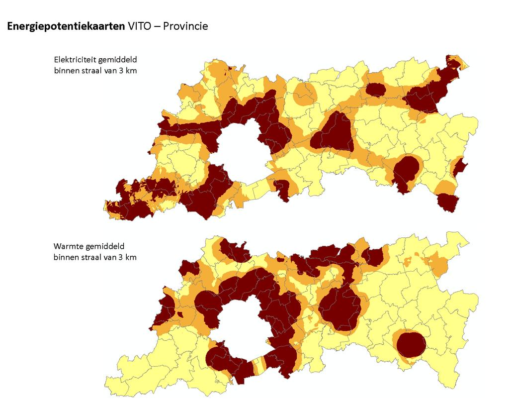 Energie en ruimte Figuur: Energiekansenkaart Provincie Vlaams-Brabant