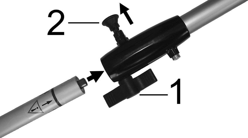 Aanbouw op de schacht van het motoraangedreven basisapparaat: 3. Toepassing Gebruik het volledige apparaat zoals in de afbeelding wordt getoond.