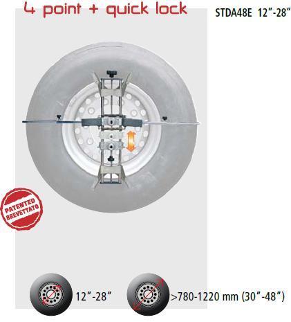 ACCESSOIRES VOOR TRUCK UITLIJNAPPARATUUR VELG OPSPANKLEMMEN STDA 30 E, 2 stuks 4-punts zelf centrerende