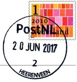 Met dank aan Wieger Jansma voor de afdruk van 20 JUN 2017 Jister 11 Postkantoor; adres in 2017: Poiesz Supermarkt HEERENVEEN 2 Met dank aan Wieger Jansma voor de afdruk van 20 JUN 2017 Sieversstraat
