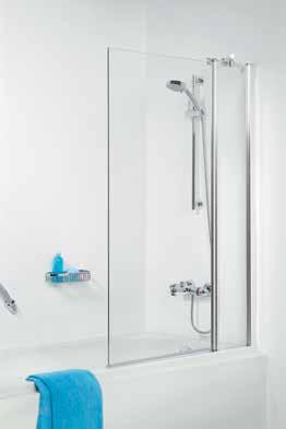 Een ideale waterbarrière in je badkamer van 140 cm hoogte en 70 cm breedte.