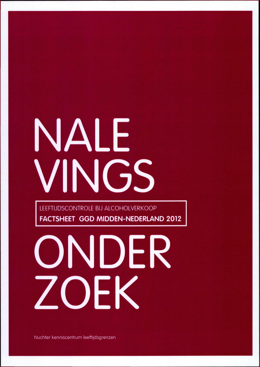 NALE VINGS LEEFTIJDSCONTROLE BIJ ALCOHOLVERKOOP FACTSHEET GGD