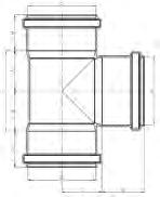 110 40 T-stuk 90 manchetverbinding met 3 moffen.