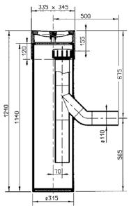 met bolle bodem Polyester inspectieput Ø 1000 mm