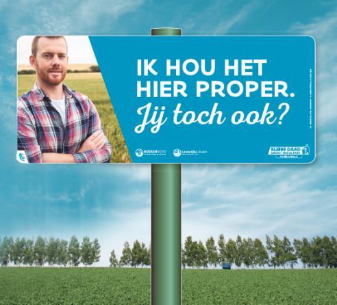 Vandaar de spandoeken en de strooibriefjes.