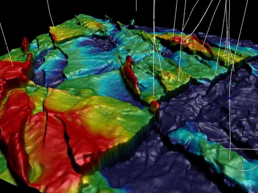 Seismiek + Boringen + Kennis 3D-ondergrondmodel Ondergrondmodel, opgebouwd uit: 500 m - Breuken - Diepte